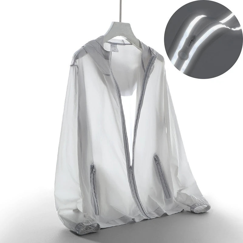 5XL 6XL 7XL 8XL Large Size Lightweight Hooded Jacket 2022 Summer Classic Style Breathable Men's Sun Protection Jacket