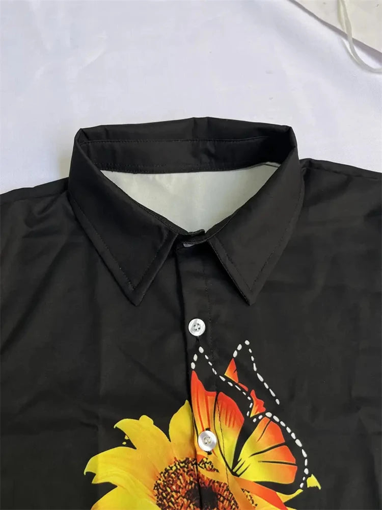 2025 Spring And Autumn New Solid Color Short-sleeved Shirt Fashion Loose Temperament Shirt Folding Blouse Ms. Home Rest Shirt