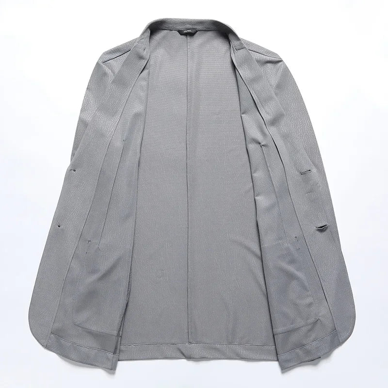 Summer Thin men blazer Ice Silk Breathable Stretch Casual Suit 7XL Plus Size Suit Jacket 8XL 6XL Lightweight blazers for men