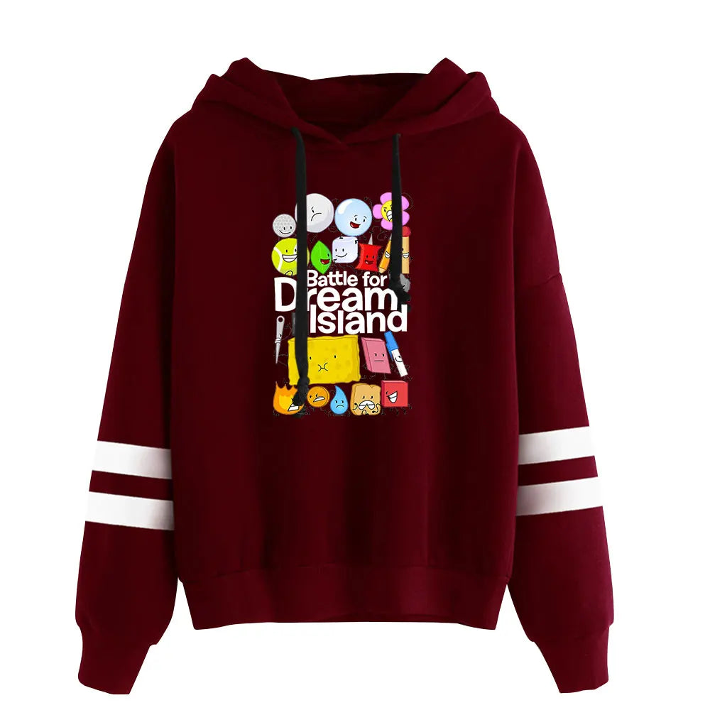 Jacknjellify BFDI Battle For Dream Island Merch Pullover Hoodie Merch Fashion Hoodie Fashion Sweatshirt Pullover Tracksuit