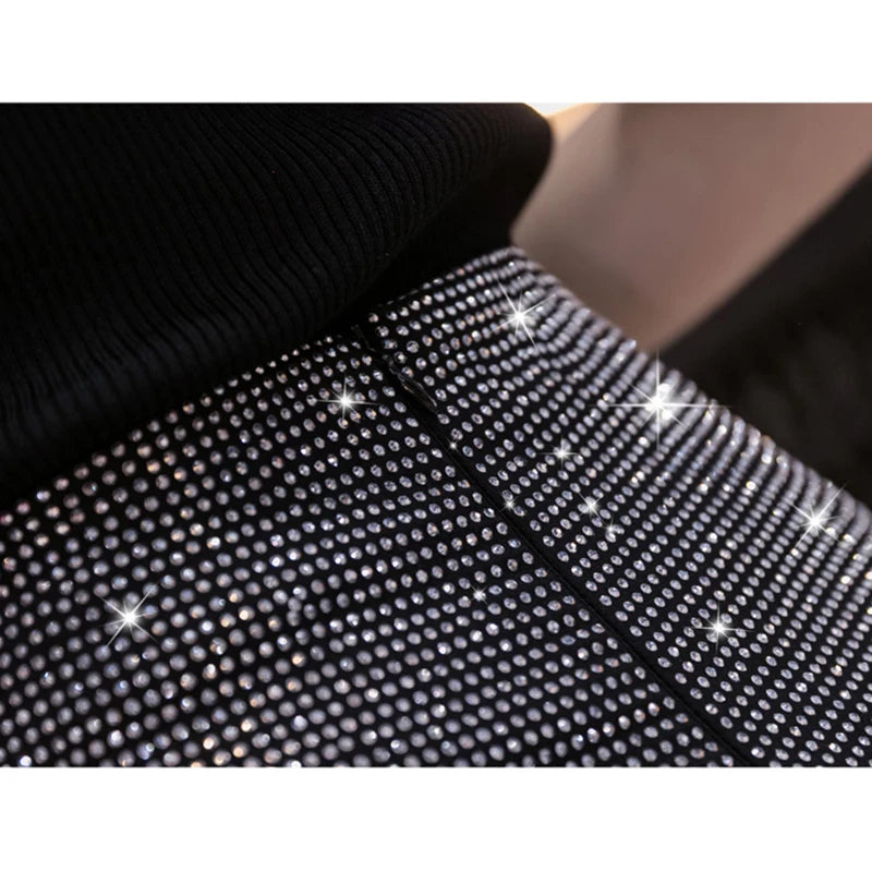 2025 New European Rhinestone Shorts Chic Sexy Shiny Full Diamonds Women Stretch High Waist Glittering Bling Drilling Hot 35153