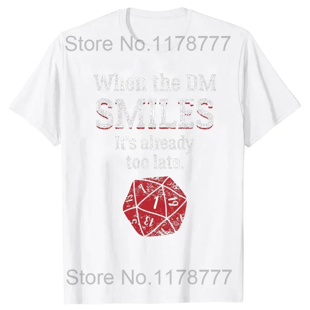 Retro Vintage ADHD&D Roll for Concentration Funny Gamer Dungeons DM RPG Dice Dragon T Shirts Summer Streetwear Gifts T-shirt Men