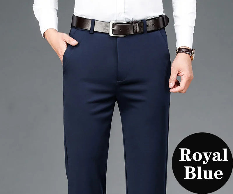 10XL Oversize Men's Business Pants Men Fit Stretch Formal Trousers Husband Elegant Suits Pants Mens Dress Social Casual Pants
