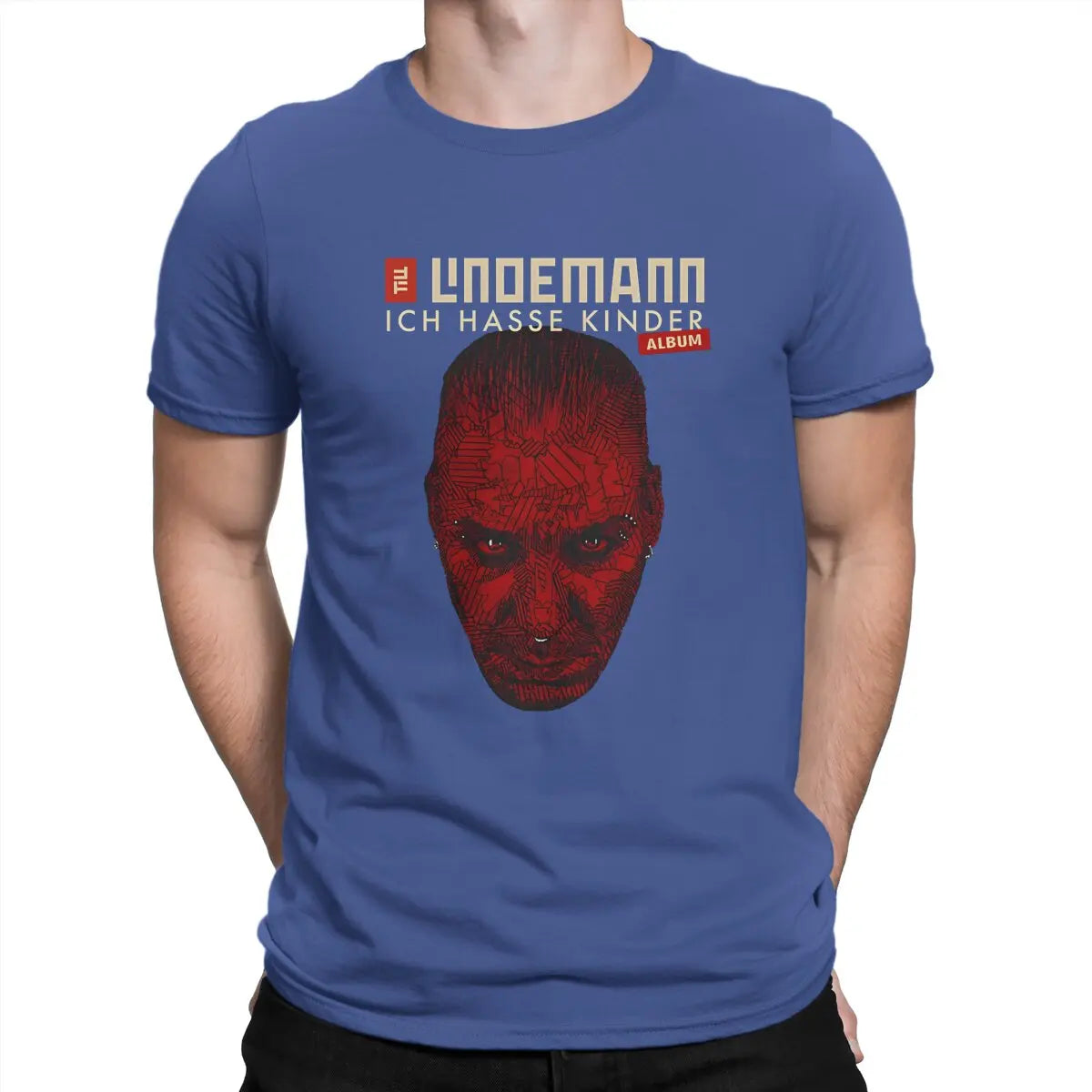Men T-Shirts Angry style Funny 100% Cotton Tees Short Sleeve Lindemann T Shirts Round Collar Tops Gift Idea
