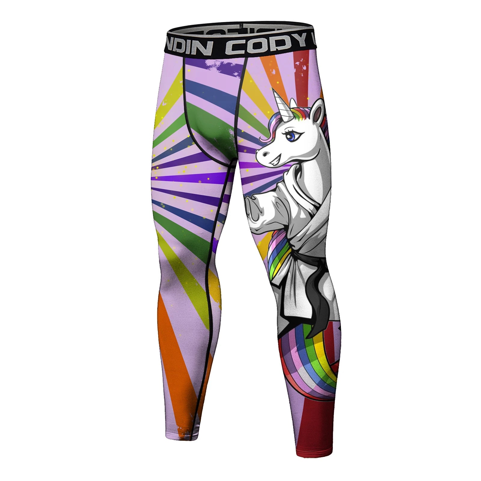 Cody Lundin Men's Jiu Jitsu Spats Stappling Compression Tights Pant Training BJJ No Gi Grappling Leggings Gym Fitness Trousers