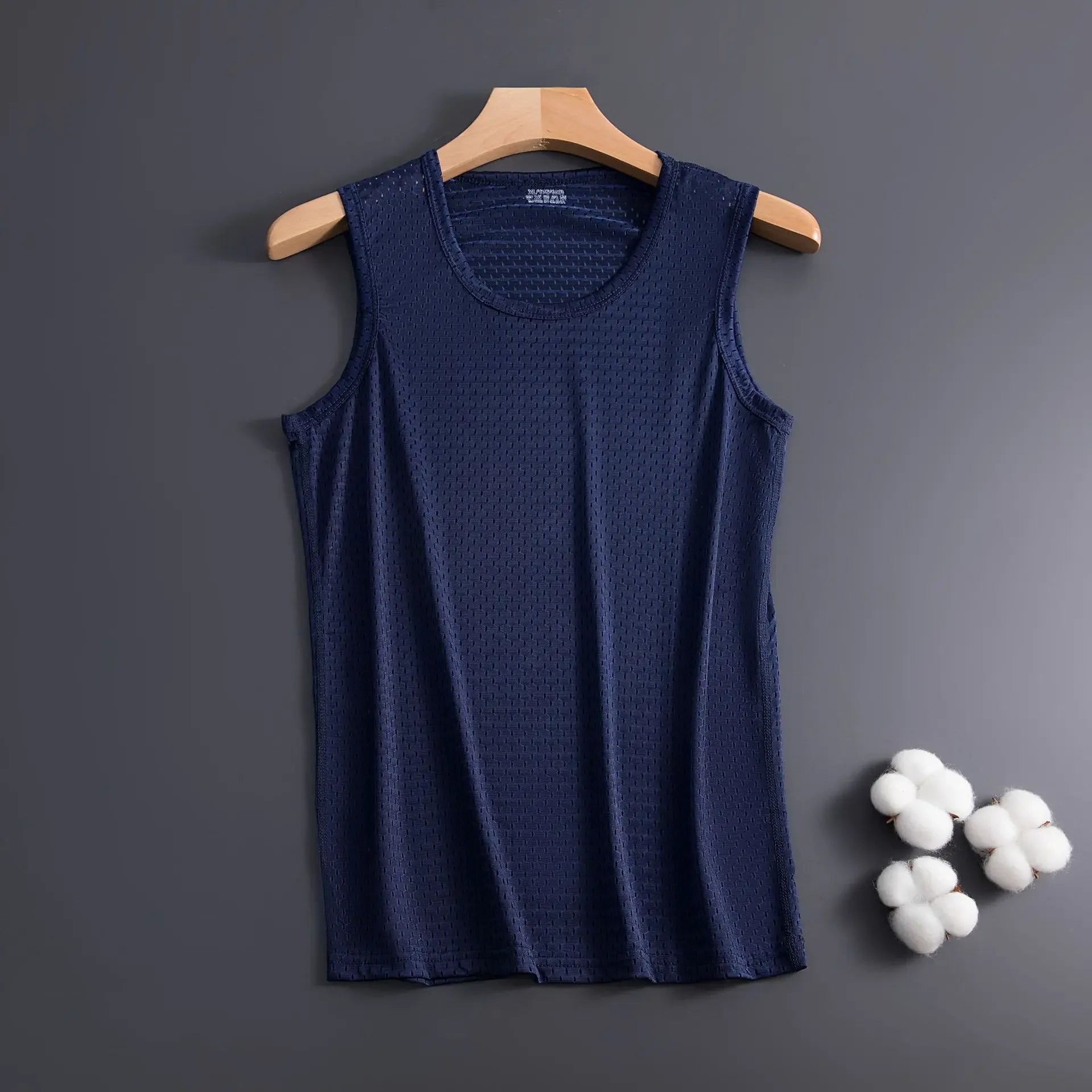 Mens Mesh Vest Ice Silk Quick-drying Bodybuilding Tank tops Fitness Muscle Sleeveless Narrow Men Vest Fitness Casual Sport Tops