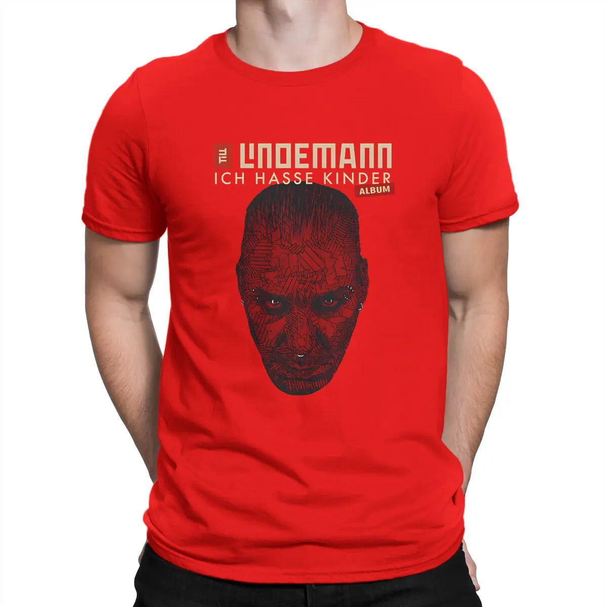 Men T-Shirts Angry style Funny 100% Cotton Tees Short Sleeve Lindemann T Shirts Round Collar Tops Gift Idea