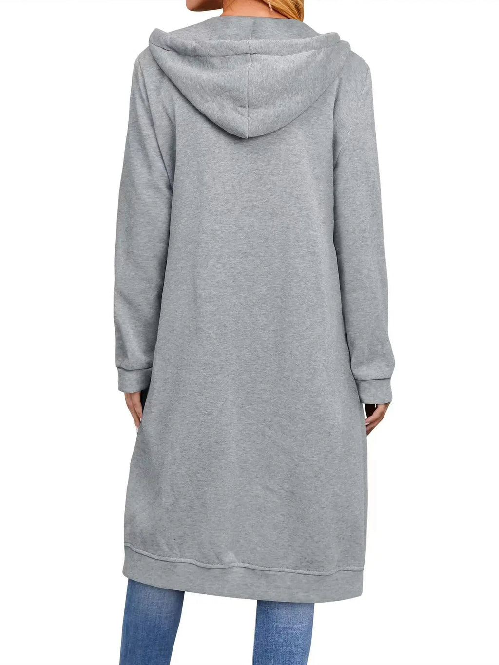 2024 Europe and the United States Amazon independent station autumn and winter cross-border new women's loose zip long cardigan