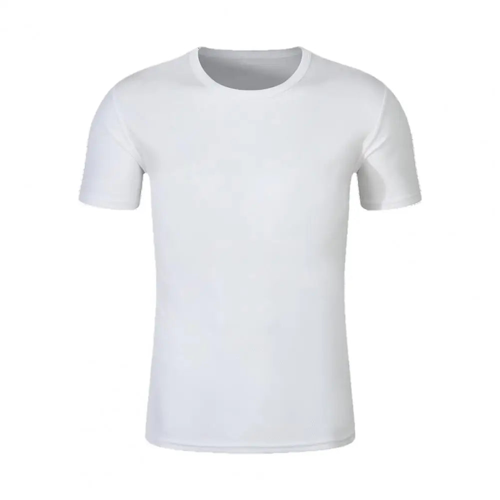 Quick drying T-shirt Unisex Short Sleeve Sport T Shirt Trainer Running T-Shirt Solid Color Breathable Women Men Tee Top S to 4XL