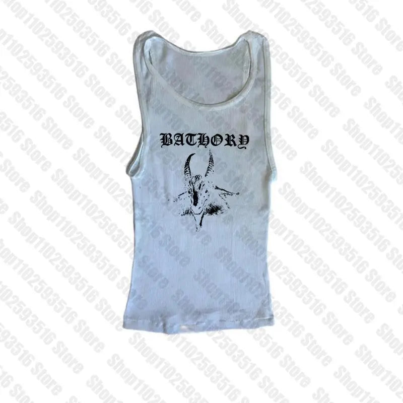 Summer y2k Printing Women Trash Casual Vest Top women Short Crop Top Aesthetic punk Streetwear Female Tops Gothic Corset tvest