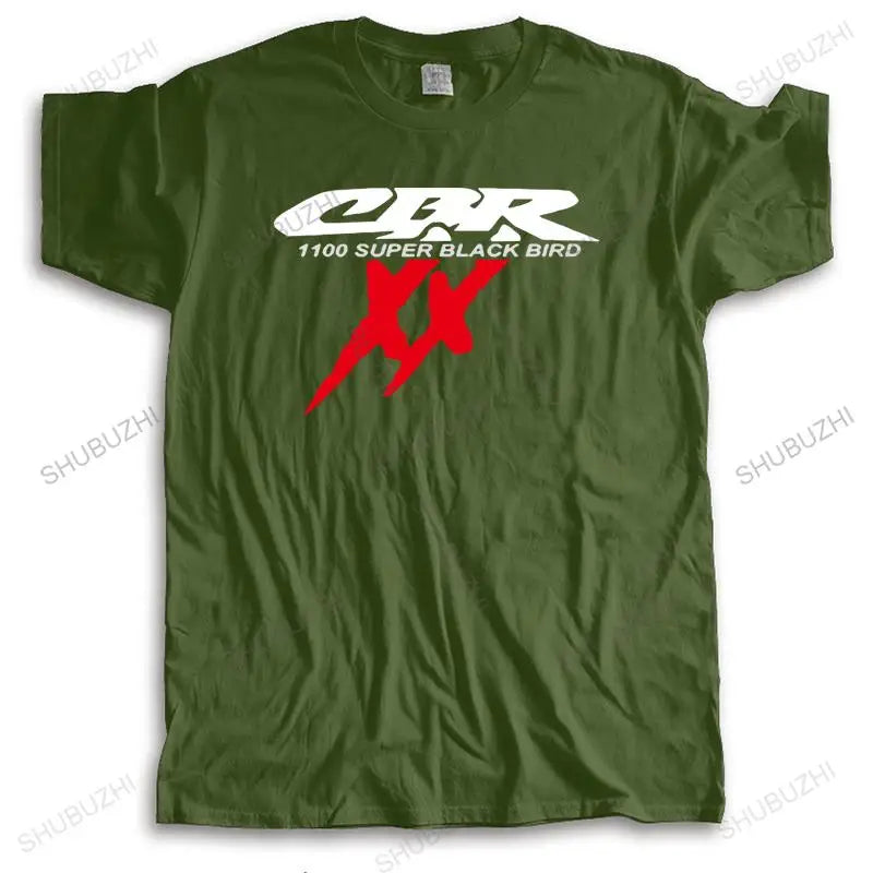 TOP CBR 1100 SUPER BLACKBIRD XX T-S motorcycles Black And White T Shirt Cotton Men raglan Sleeve Tee Shirts drop shipping