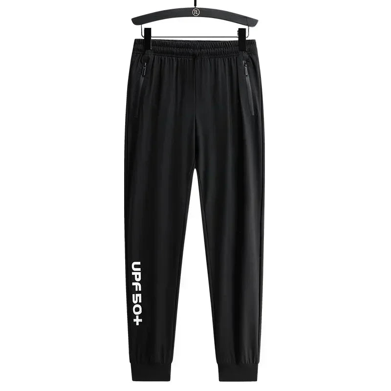 UPF50+Ice Silk Pants Summer Loose Breathable Quick Drying Slow Running Sports Fitness Pants Neutral Outdoor Mountaineering Pants