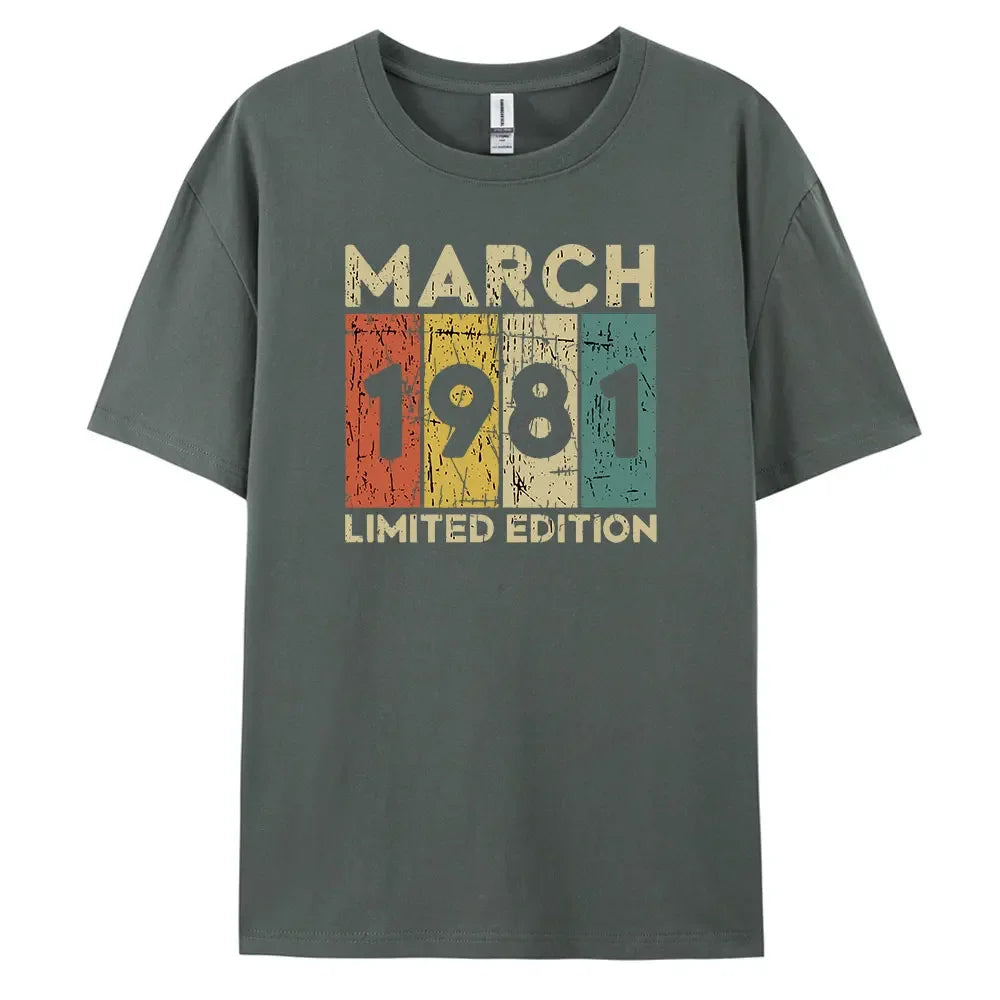 1981 Vintage Classic and Casual Cotton Tee for Men’s Summer Wardrobe