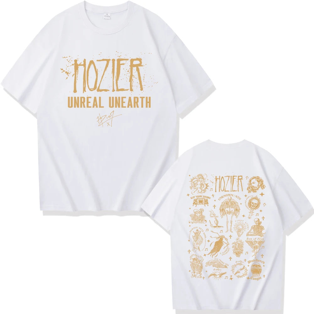 Hozier Shirt Hozier Music Album T-Shirt Steetswear Man Woman Hozier Unheard T-Shirt O-Neck Short Sleeve Shirts for Fans