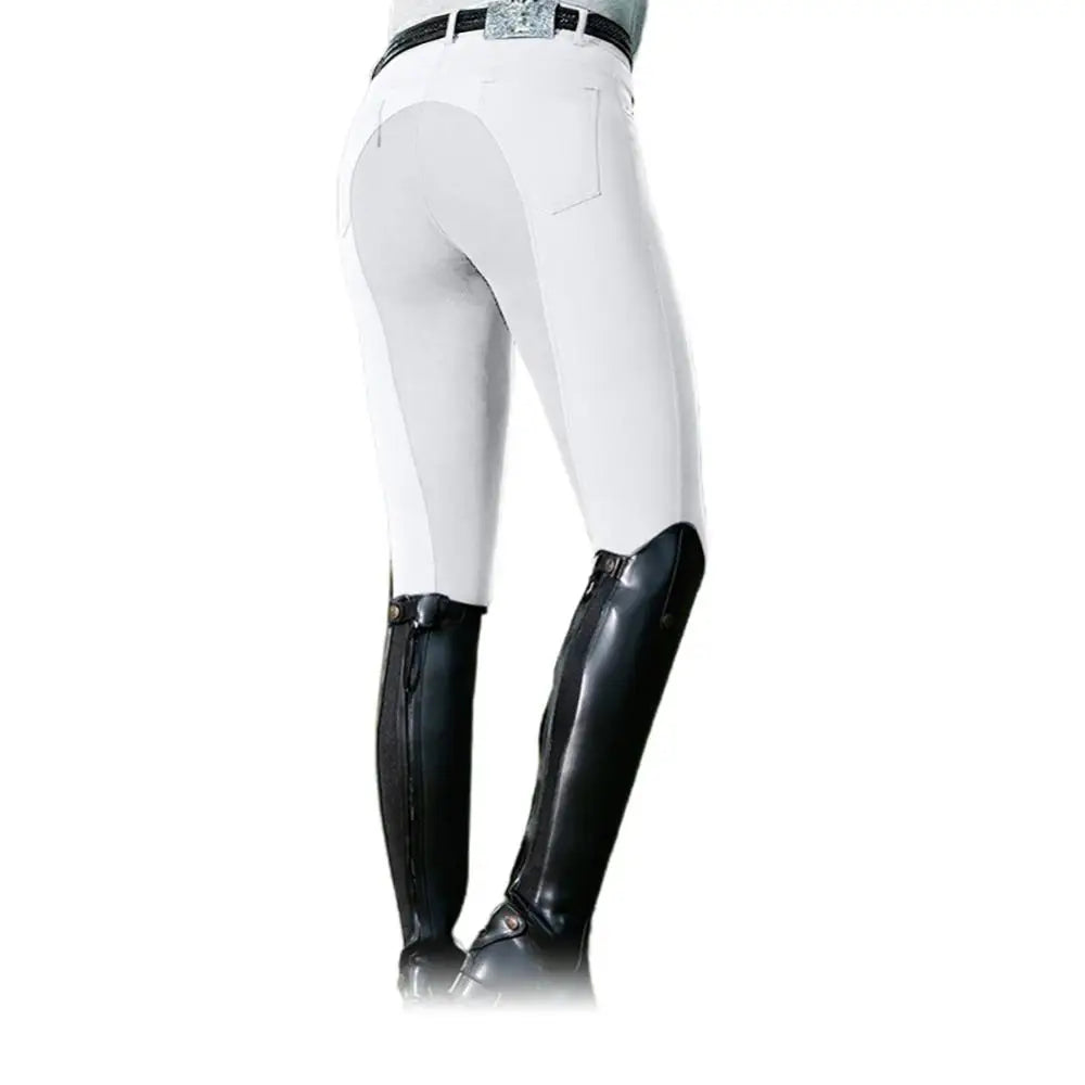 Women Fashion High Waist Elastic Equestrian Pants Horse Racing Skinny Trousers