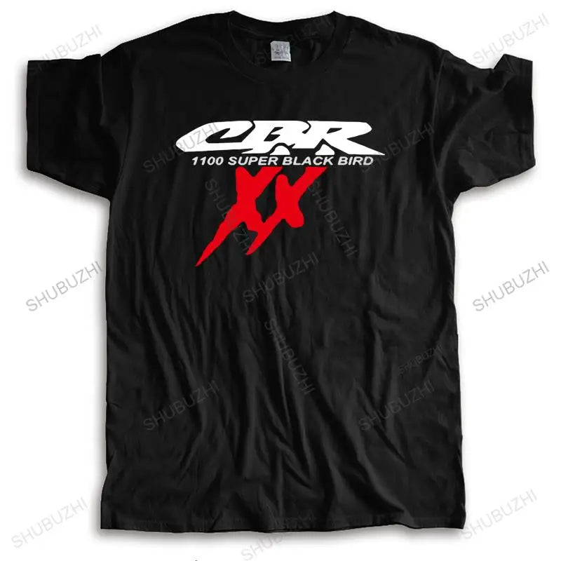 TOP CBR 1100 SUPER BLACKBIRD XX T-S motorcycles Black And White T Shirt Cotton Men raglan Sleeve Tee Shirts drop shipping