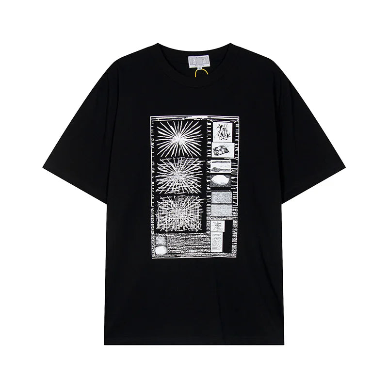 Vintage Batik Trapezoidal Logo Embroidery CAVEMPT T Shirt Men Women Oversized Short Sleeves Tee 100% Cotton CAV EMPT C.E T-Shirt