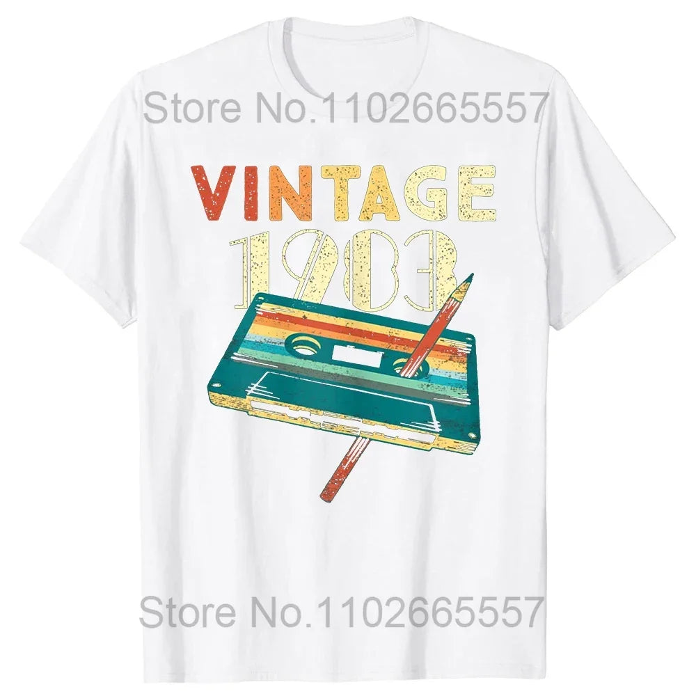 41 Years Old Made in 1983 Classic Original Vintage  T Shirt for Men Father Days Gift Idea Classic Accessories TShirt Cotton Tees