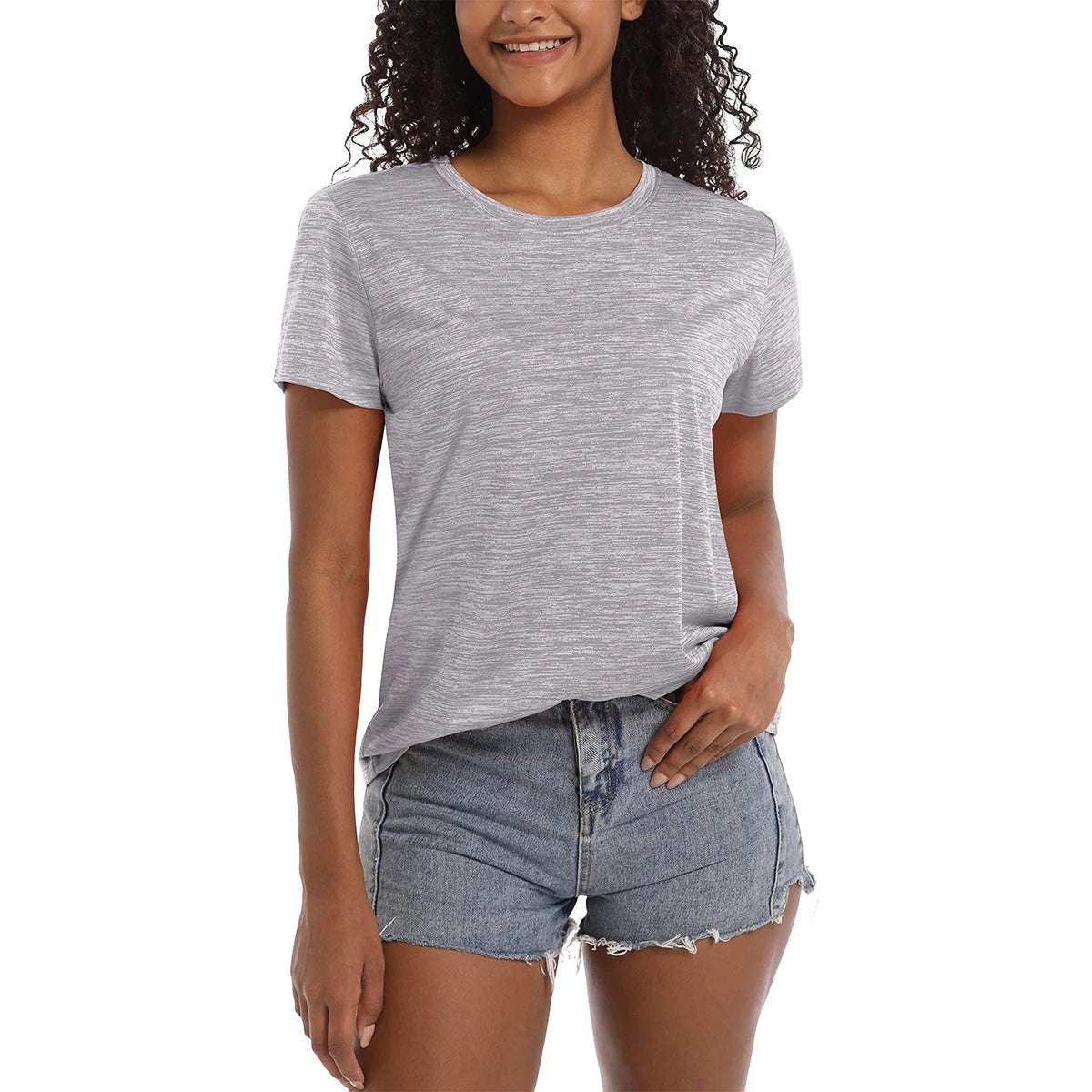 MAGCOMSEN Women's T-Shirts Casual Crewneck Short Sleeve Quick Dry Shirts Lightweight Performance Tees Hiking Gym Workout Tops
