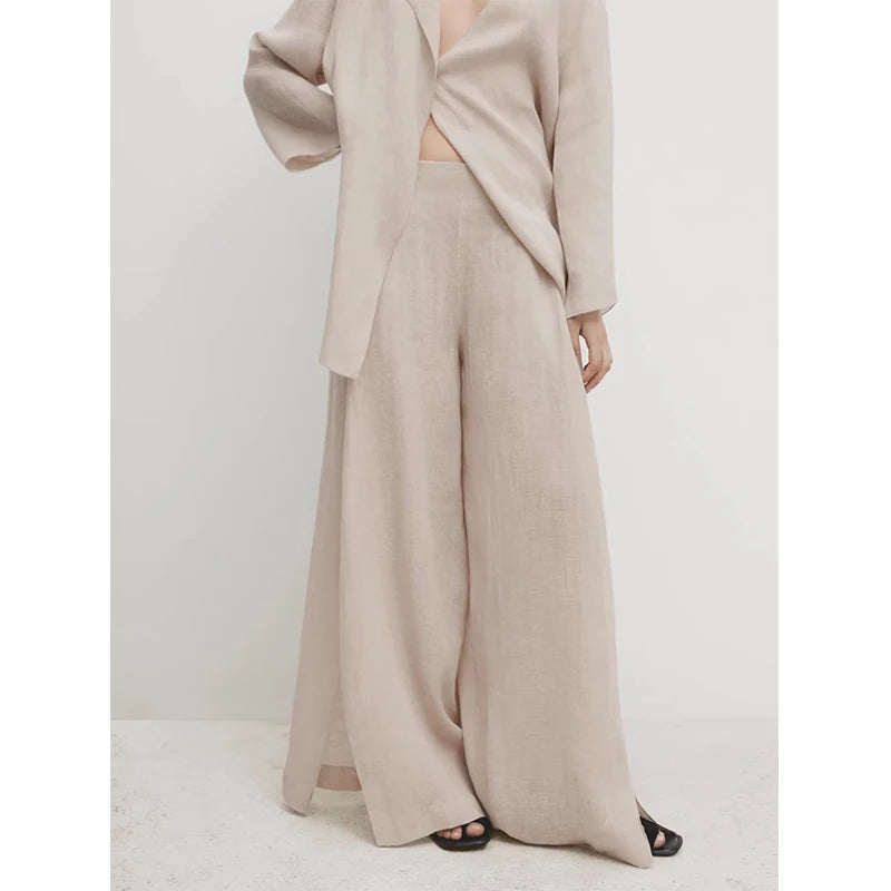Elegant Women Lace Up V Neck Long Sleeve Linen Crossover Kimono Casual Summer Shirt