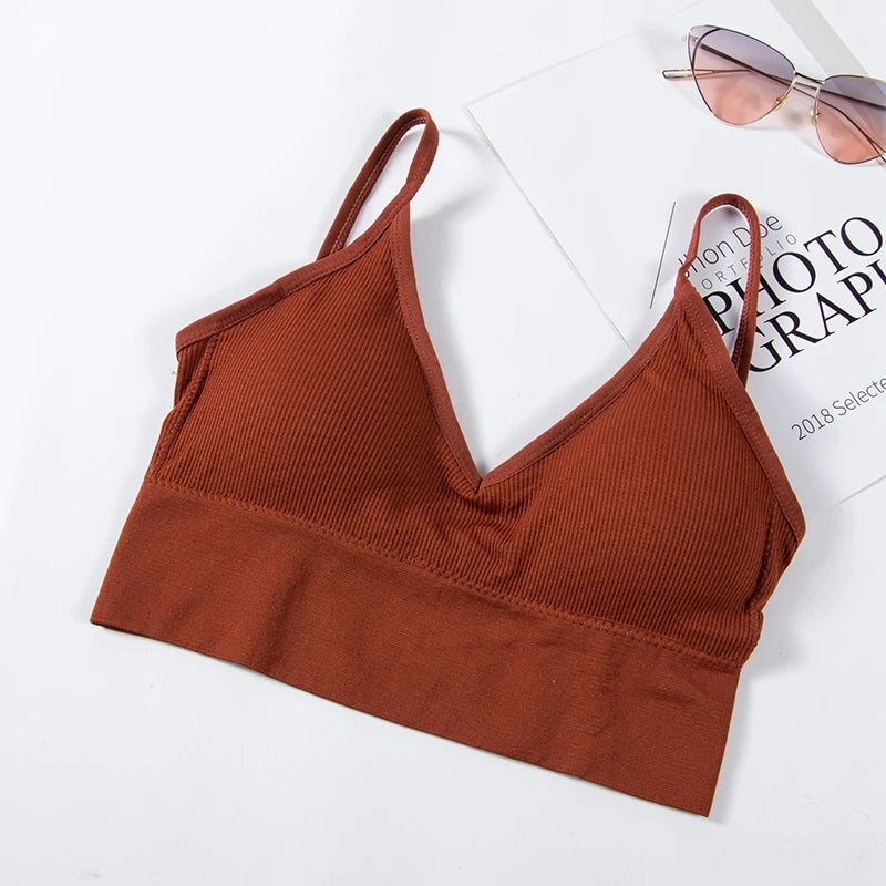 U-Shaped Backless Tank Top Women Intimate Strap Bra Camis Seamless Brassiere Women Wirefree Bralette Sexy Camis Bras Underwear