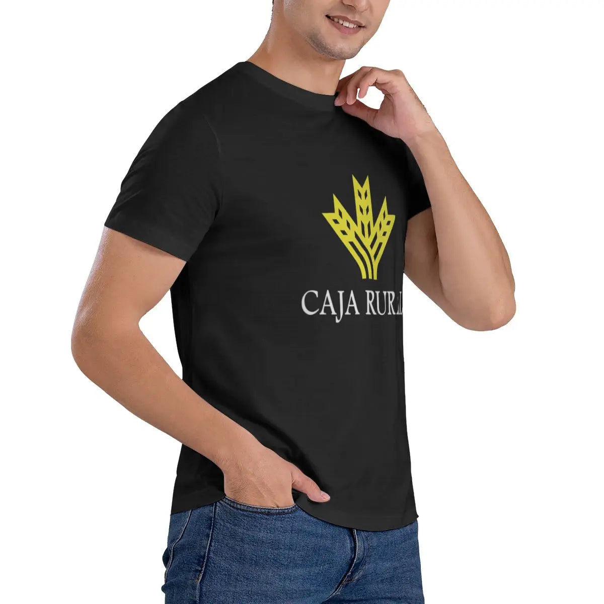 NEW Brilliant Caja Rural Design T-shirt Men Print Round neck T-shirt Summer Fashion Short Sleeve Cotton T Shirt