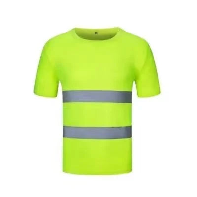 2023Outdoor Shirt Fluorescent High Visibility Safety Work Shirt Summer Breathable Work T Shirt Reflective Vest t-shirt Quick Dry