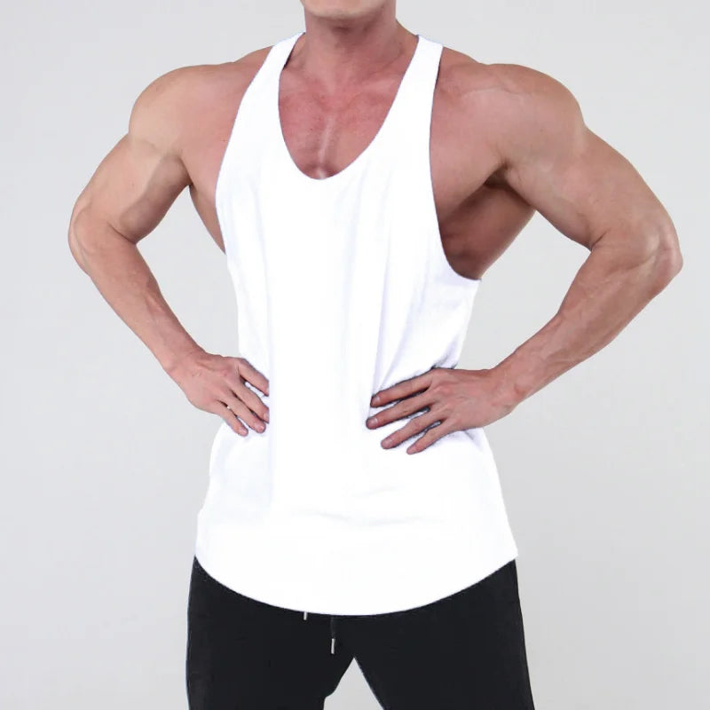 Sports Vest Men's Summer Solid Color All-Match Sleeveless I-Shaped Running Training Clothes Customized With Your Favorite LOGO