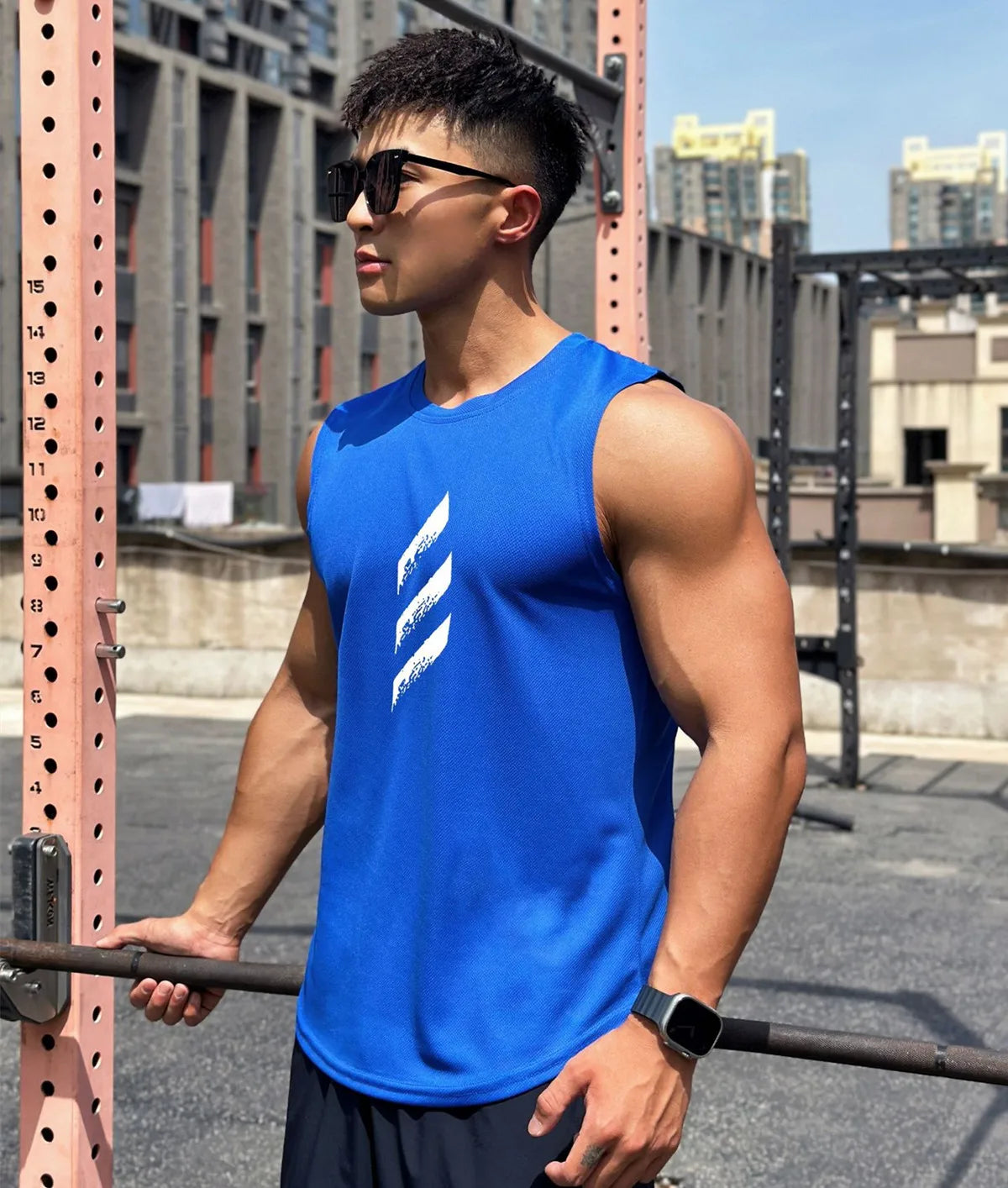 Men Bodybuilding Tank Top Gym Fitness Quick Dry Sleeveless Shirt Sport Training Clothes Male Summer Casual Stringer Singlet Vest