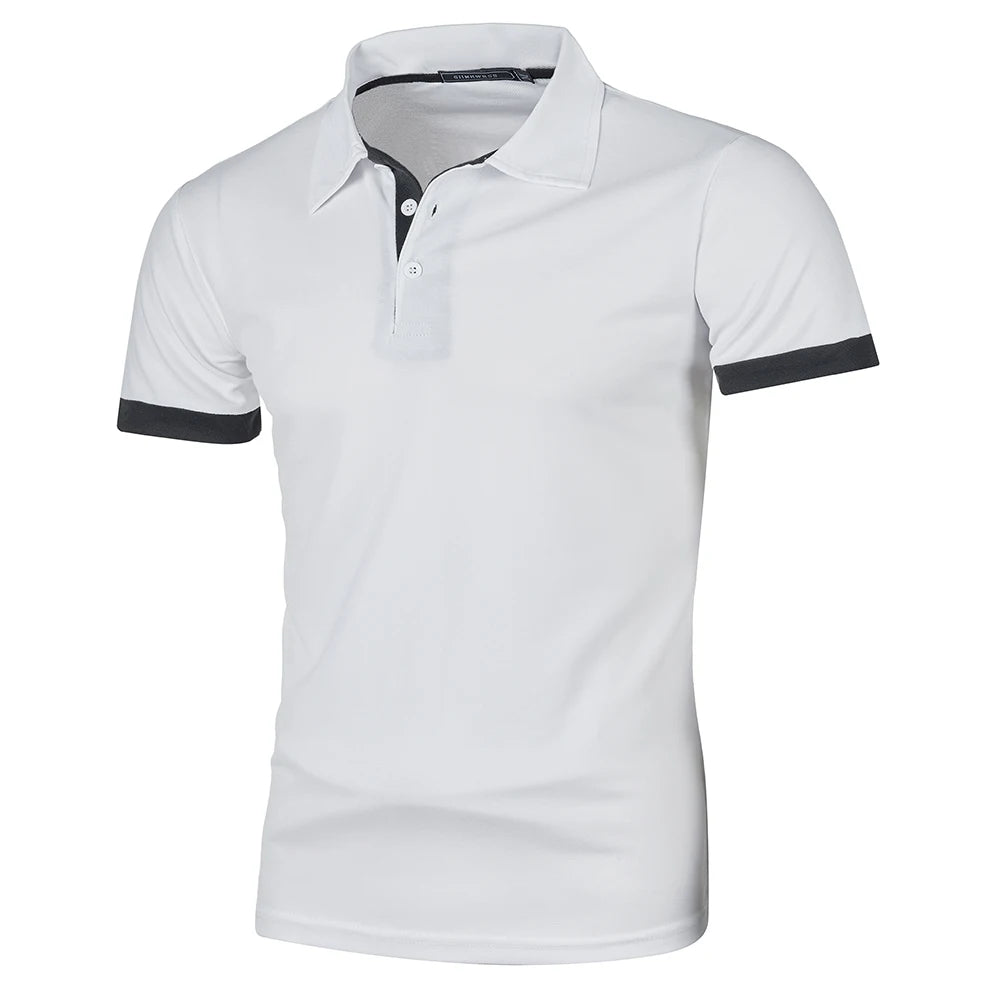 Summer Men Polo Men Shirt Short Sleeve Polo Shirt Contrast Color Polo New Clothing Streetwear Casual Fashion Men Collar Tops