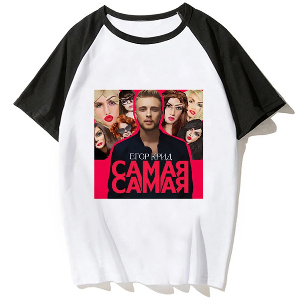 Egor Kreed t shirt women streetwear summer anime Tee female streetwear 2000s clothing