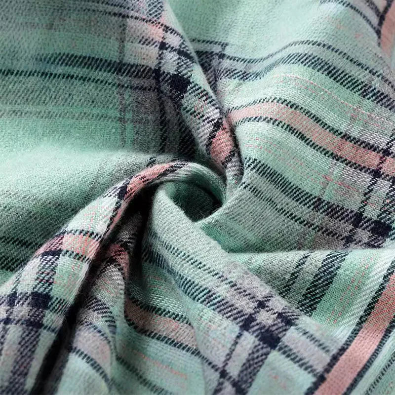 Autumn and winter new hoodie breasted temperament casual shirt coat loose long-sleeved plaid cardigan
