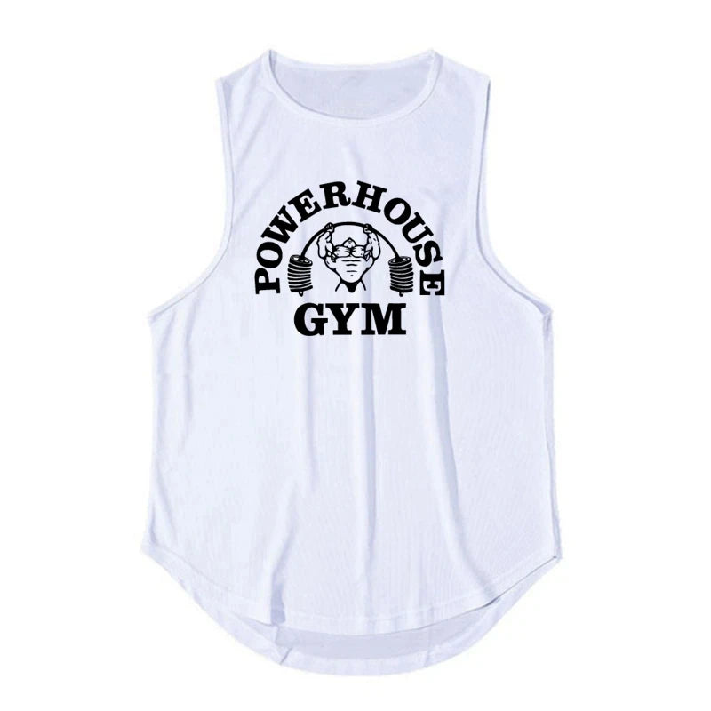 Men's Singlets Top for Fitness Gym T-shirts Suspenders Man Bodybuilding Shirt Vests Stringer Sleeveless Sweatshirt Clothing Vest
