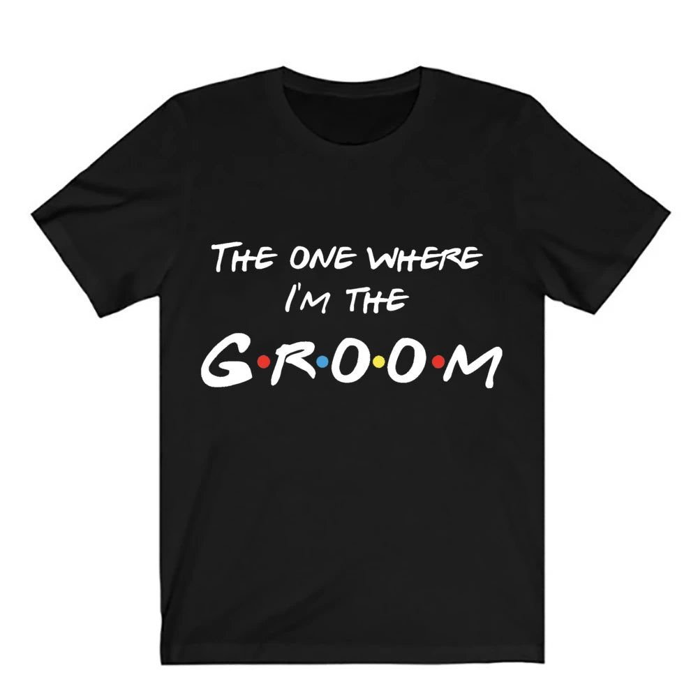 Team Groom Shirt Groom Bachelorette Party T-shirt Graphic Tee Husband Shirts Wedding Groomsman Clothes Male Tops Best Man Tshirt