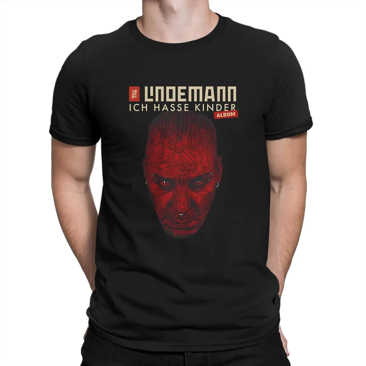 Men T-Shirts Angry style Funny 100% Cotton Tees Short Sleeve Lindemann T Shirts Round Collar Tops Gift Idea