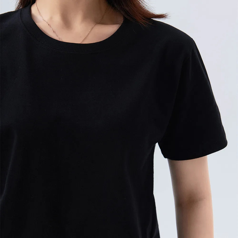 MRMT 2025 Brand New Man's 220g Pure Cotton T Shirt Men Man Solid Color Short Sleeved Combed Cotton Round Neck Thickening