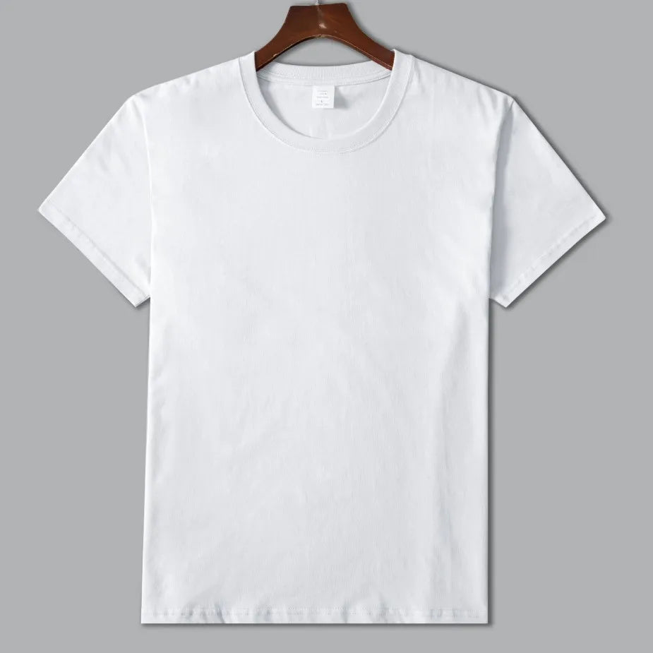 MRMT 2025 Brand New Man's 220g Pure Cotton T Shirt Men Man Solid Color Short Sleeved Combed Cotton Round Neck Thickening