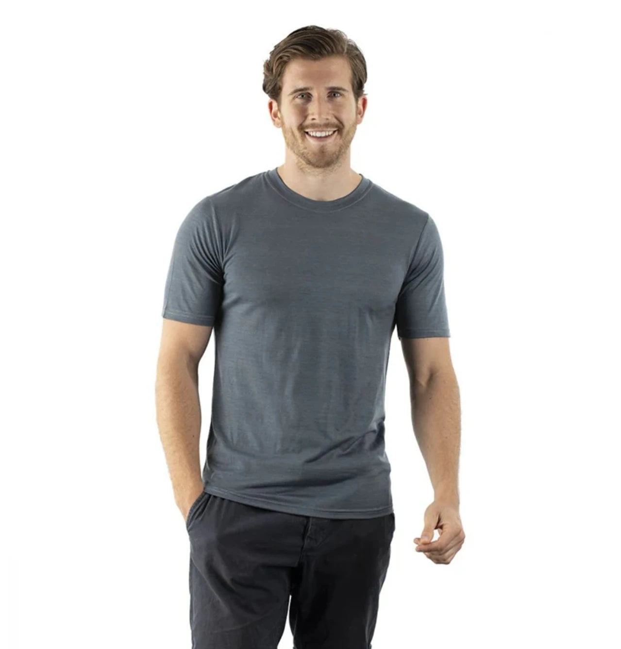 Men's Merino Wool Base Layer Tee T-Shirt 180GSM Wicking Breathable Quick Dry Anti-Odor ASIA Size