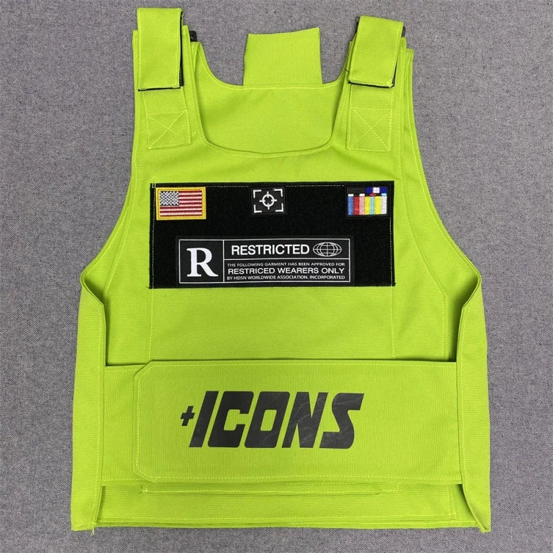 Hot Selling ICONS Oxford Casual Street Vest Sleeveless Men Multifunctional Singlet Adjustable Tactical Vest For Fishing Training