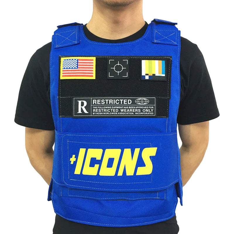 Hot Selling ICONS Oxford Casual Street Vest Sleeveless Men Multifunctional Singlet Adjustable Tactical Vest For Fishing Training