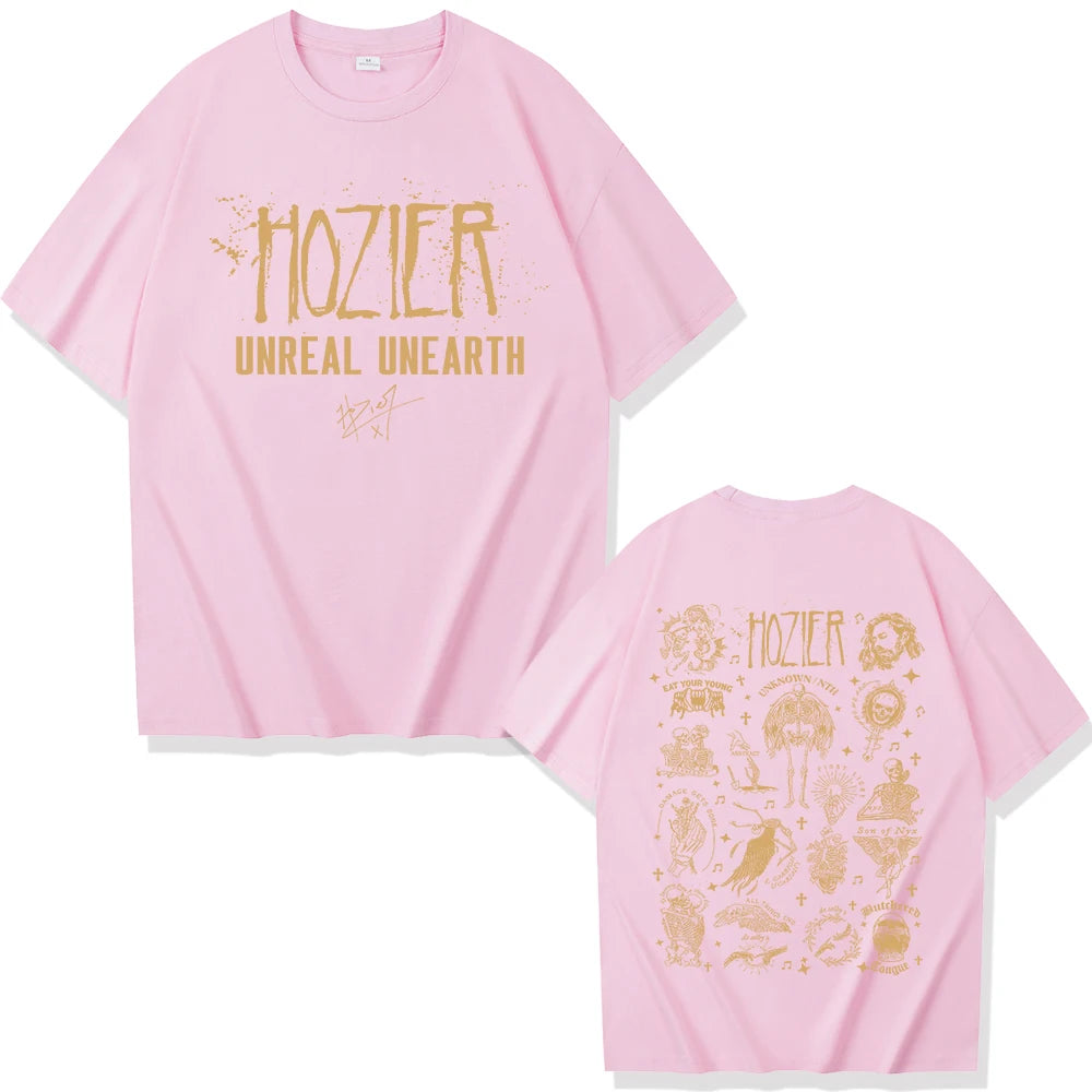 Hozier Shirt Hozier Music Album T-Shirt Steetswear Man Woman Hozier Unheard T-Shirt O-Neck Short Sleeve Shirts for Fans