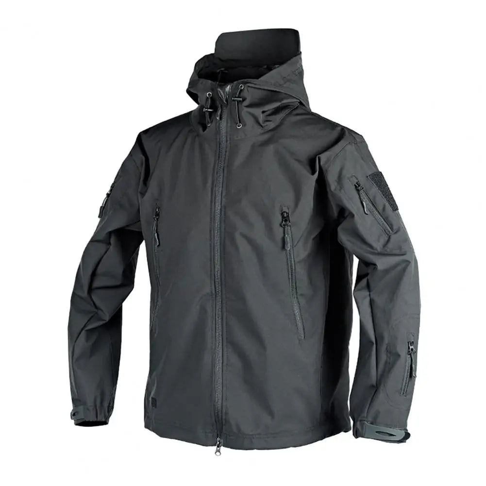 Stand Neck Jacket Thermal Warm Work Coats Safari Jacket Hiking Outwear Windbreaker Fastener Tape Mountaineering Jacket