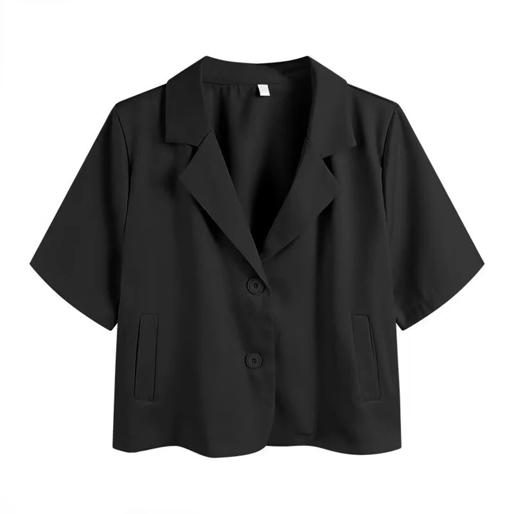 Summer Blazers Women Simple Leisure Loose Korean Style Youth Single Breasted Ladies Temperament Simple Fashion Classic