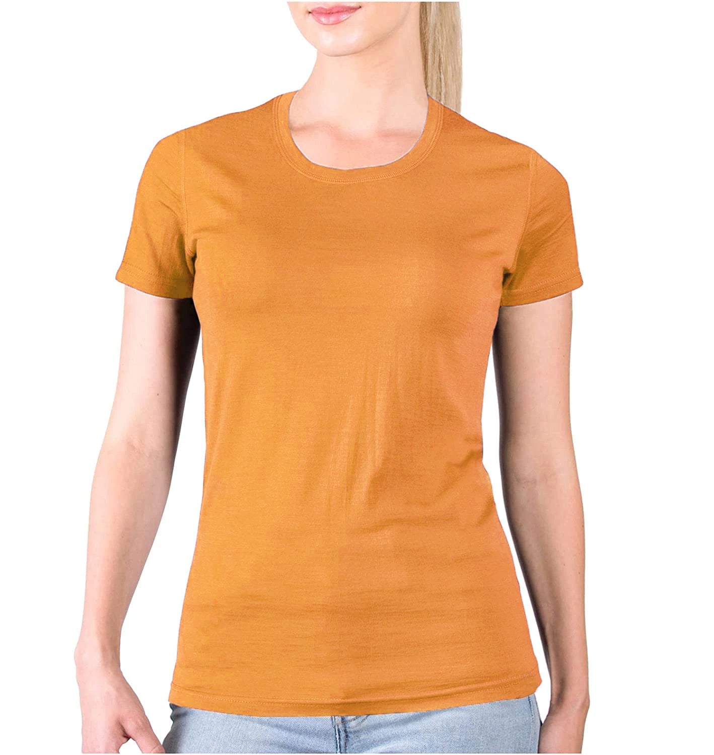 100% Merino Wool T Shirt Women Merino Wool 160G Lightweight Tech Tee Crew Neck Base Layer Women Undershirt Wicking Breathable