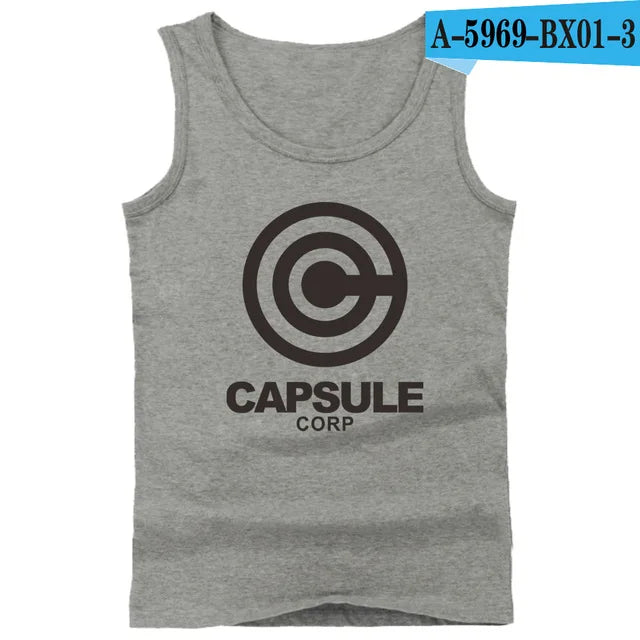 Anime CAPSULE Corp Pattern Fitness Tank Tops Summer Vest O Neck Casual Sleeveless Shirt 3D Design Bodybuilding Tank Top