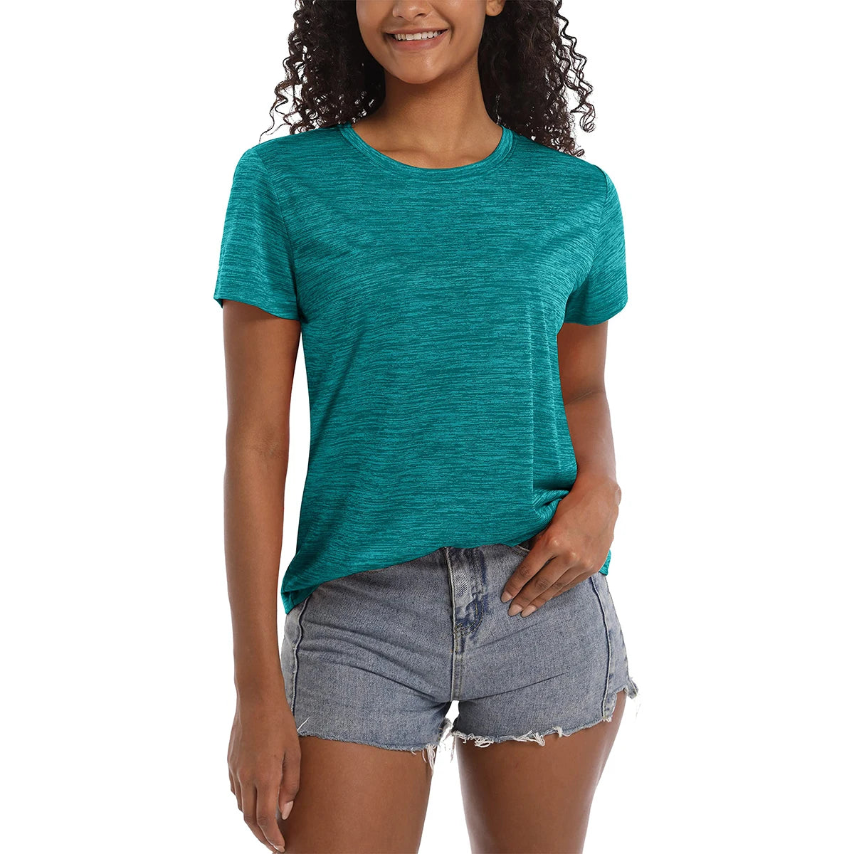 MAGCOMSEN Women's T-Shirts Casual Crewneck Short Sleeve Quick Dry Shirts Lightweight Performance Tees Hiking Gym Workout Tops