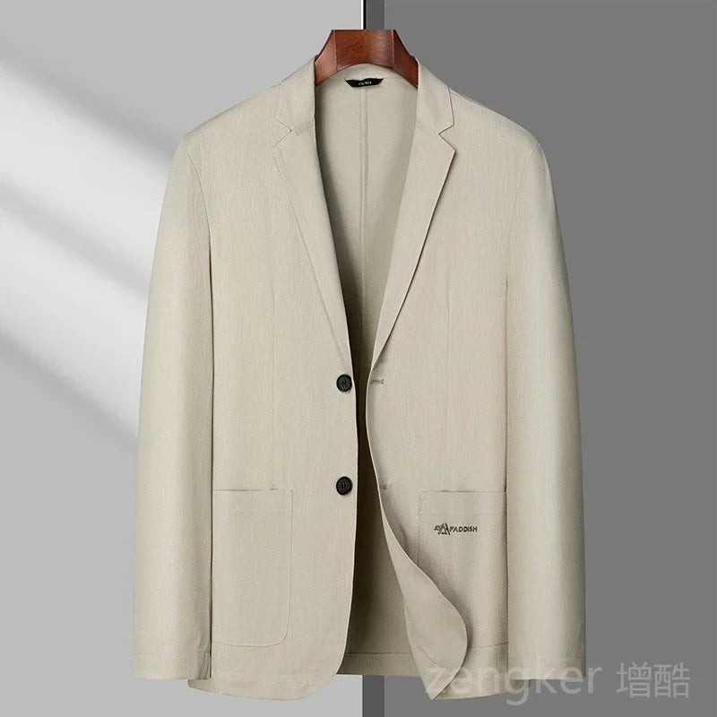 Summer Thin men blazer Ice Silk Breathable Stretch Casual Suit 7XL Plus Size Suit Jacket 8XL 6XL Lightweight blazers for men