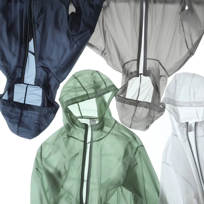 5XL 6XL 7XL 8XL Large Size Lightweight Hooded Jacket 2022 Summer Classic Style Breathable Men's Sun Protection Jacket