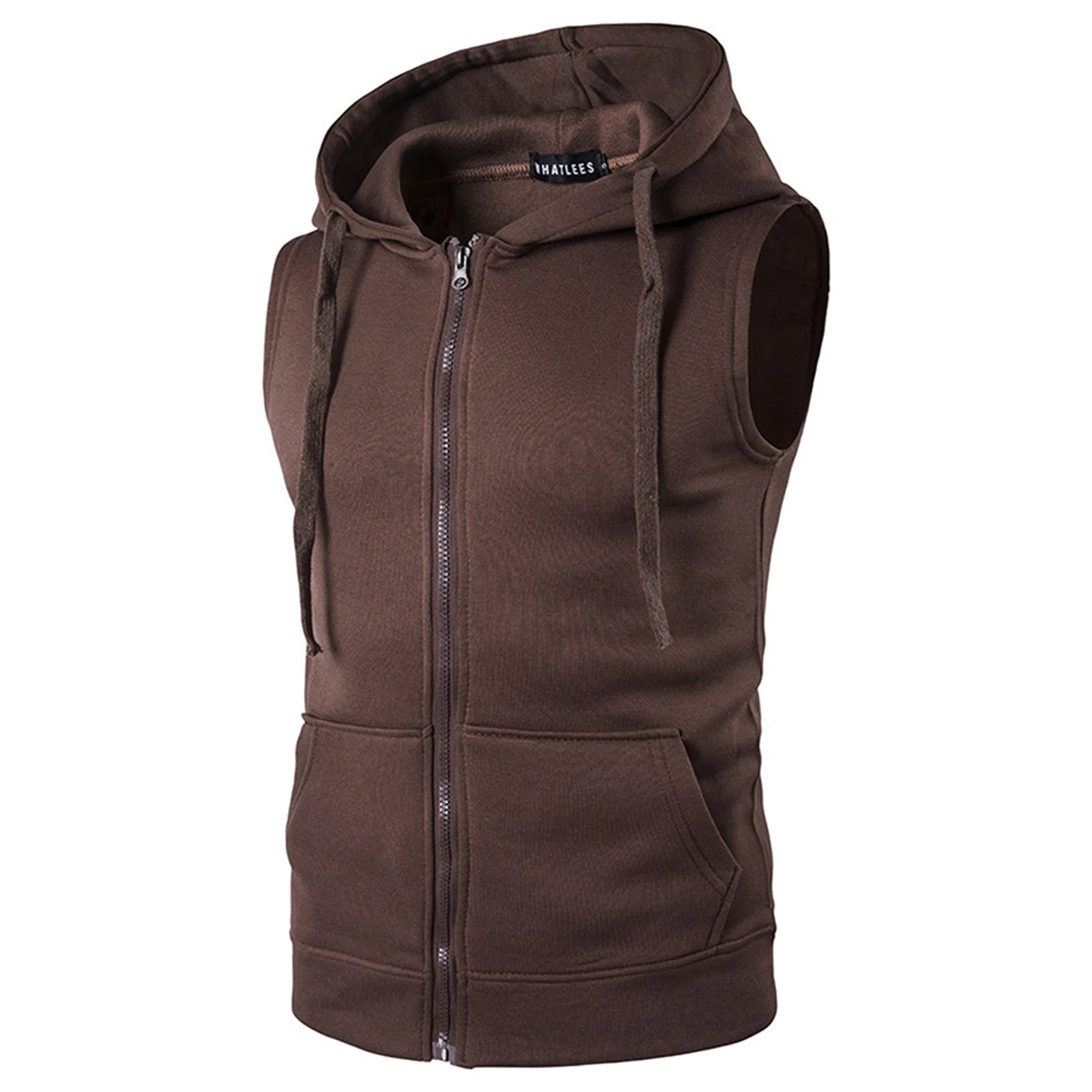 Men Casual Sport Tops Sleeveless Hooded Hoodie Sweatshirt Tank Top Sports Vest Workout Top for Athletics Running Jogging Cycling
