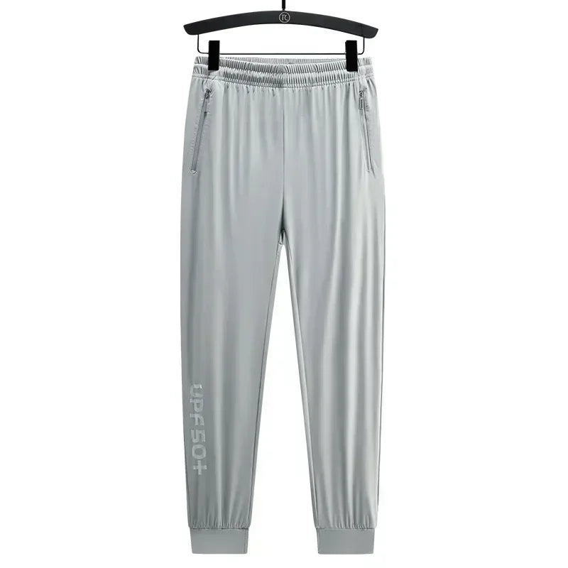 UPF50+Ice Silk Pants Summer Loose Breathable Quick Drying Slow Running Sports Fitness Pants Neutral Outdoor Mountaineering Pants